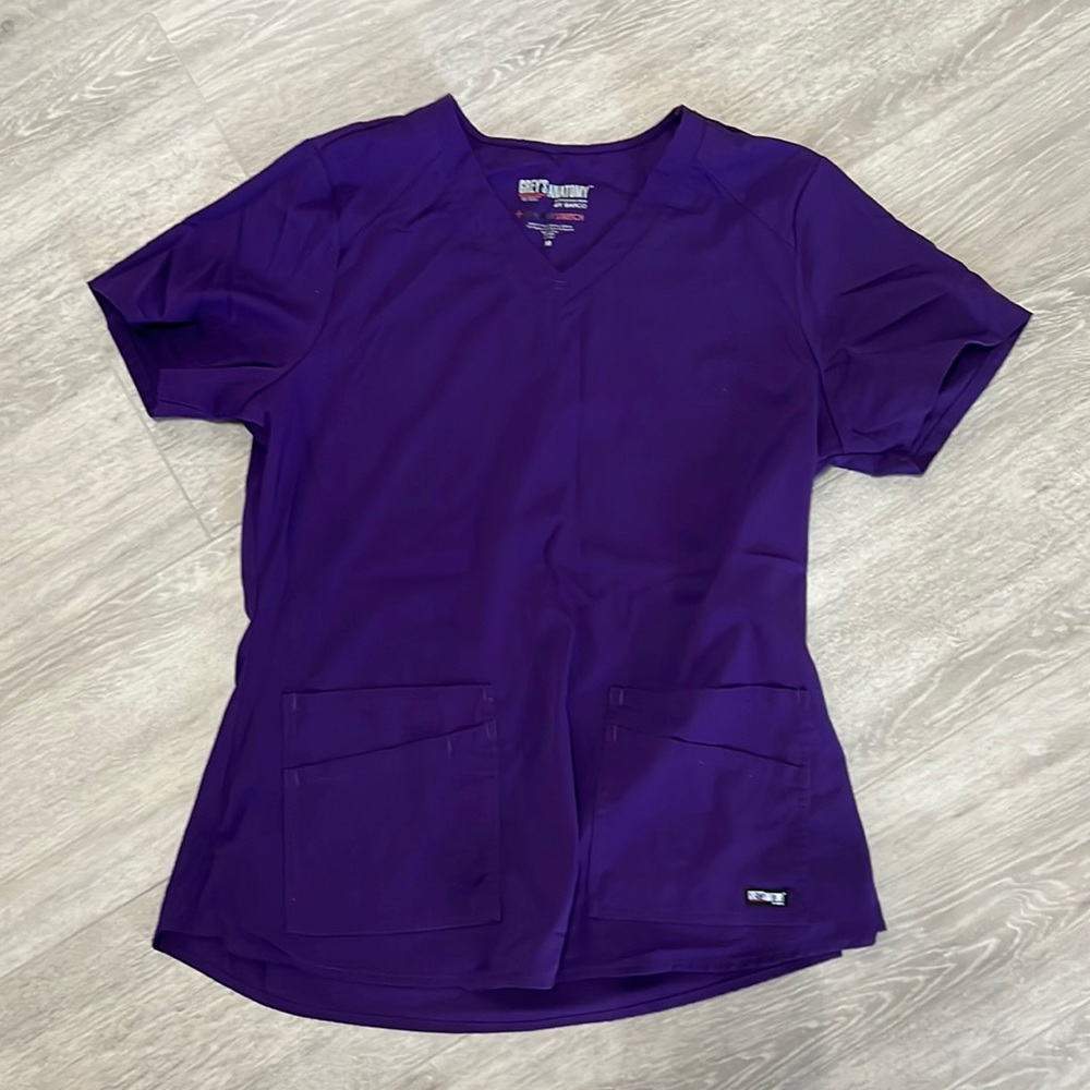 Grey’s Anatomy stretch women’s scrub top in purple